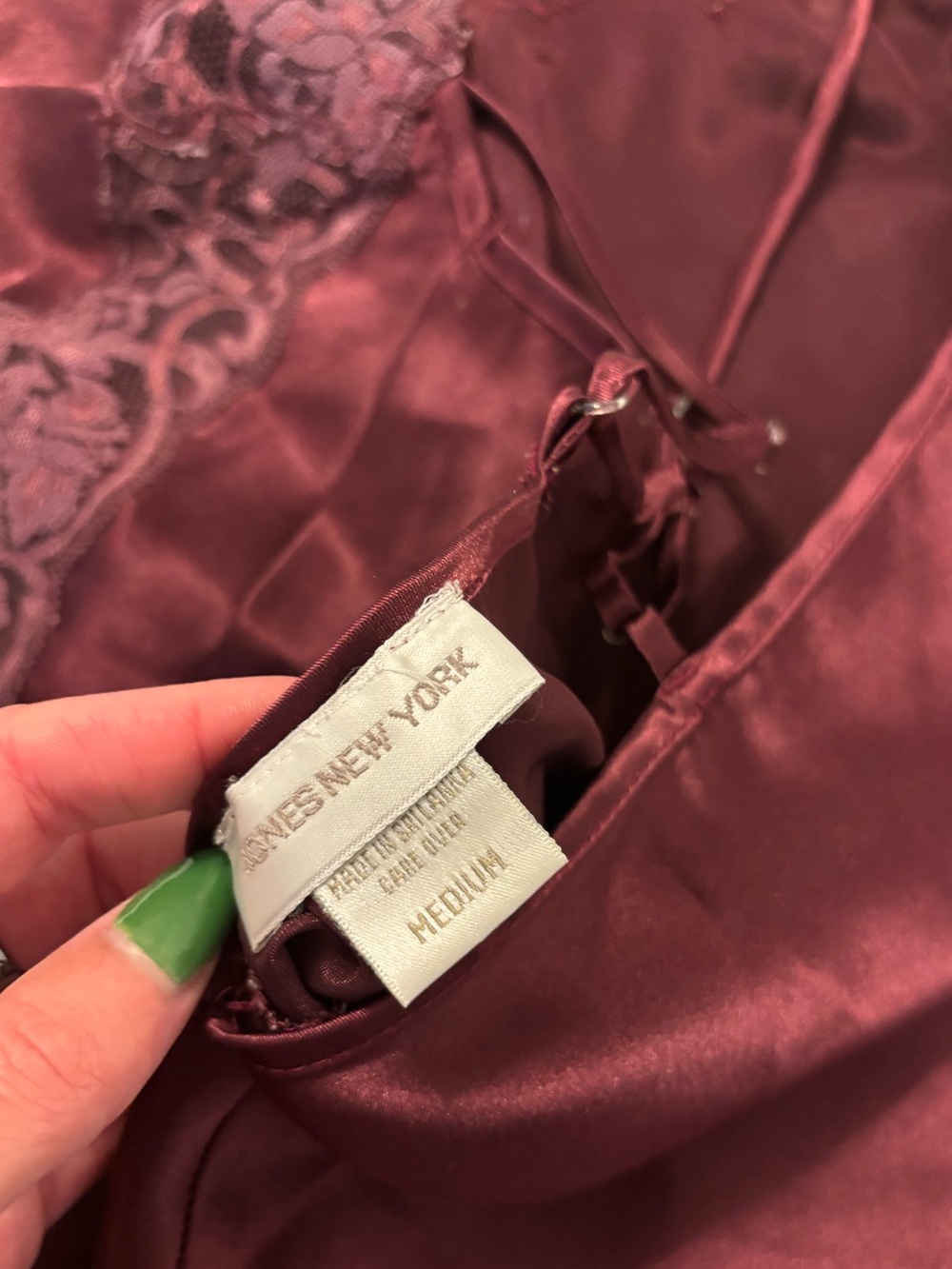 Jones new york satin and lace slip dress - Picture 5 of 5
